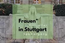 Bild einer Frau aus Stein, als Teil des Schicksalsbrunnens in Stuttgart