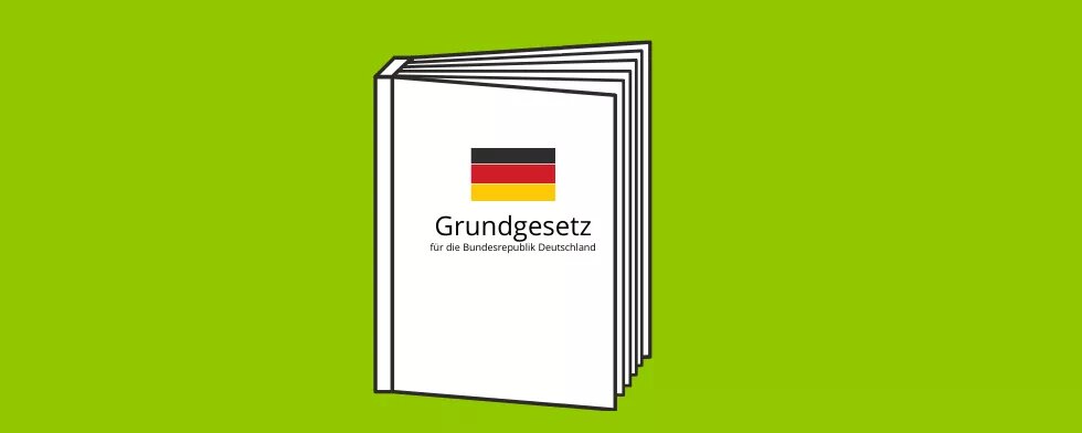 Buch auf dem Grundgesetz Bundes Republik Deutschland steht Buch auf dem Grundgesetz Bundes Republik Deutschland steht