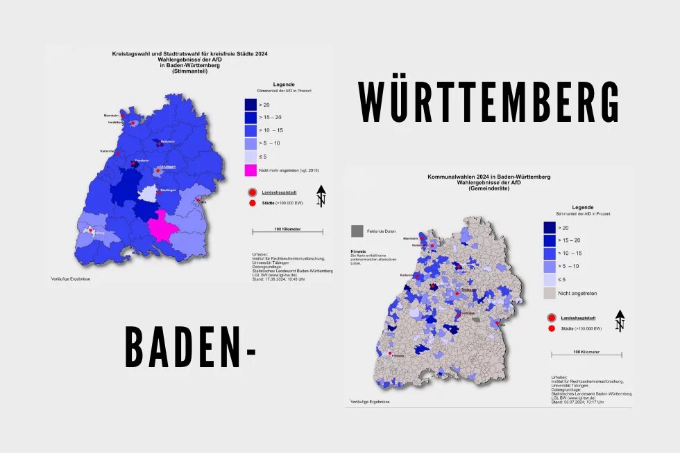 Wahlergebnisse bei Stadtratswahlen in kreisfreien Städten in BW